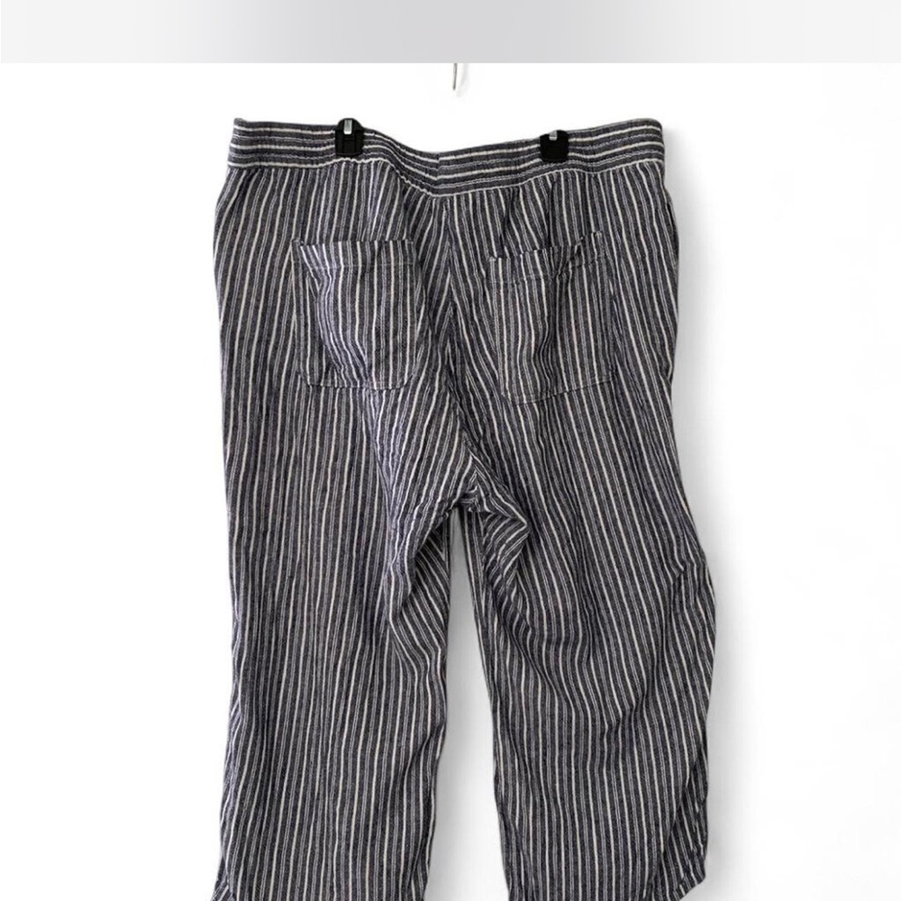 Coastal Grandma Cottage Nautical Striped Drawstring wide legged pants size XL - Picture 3 of 9